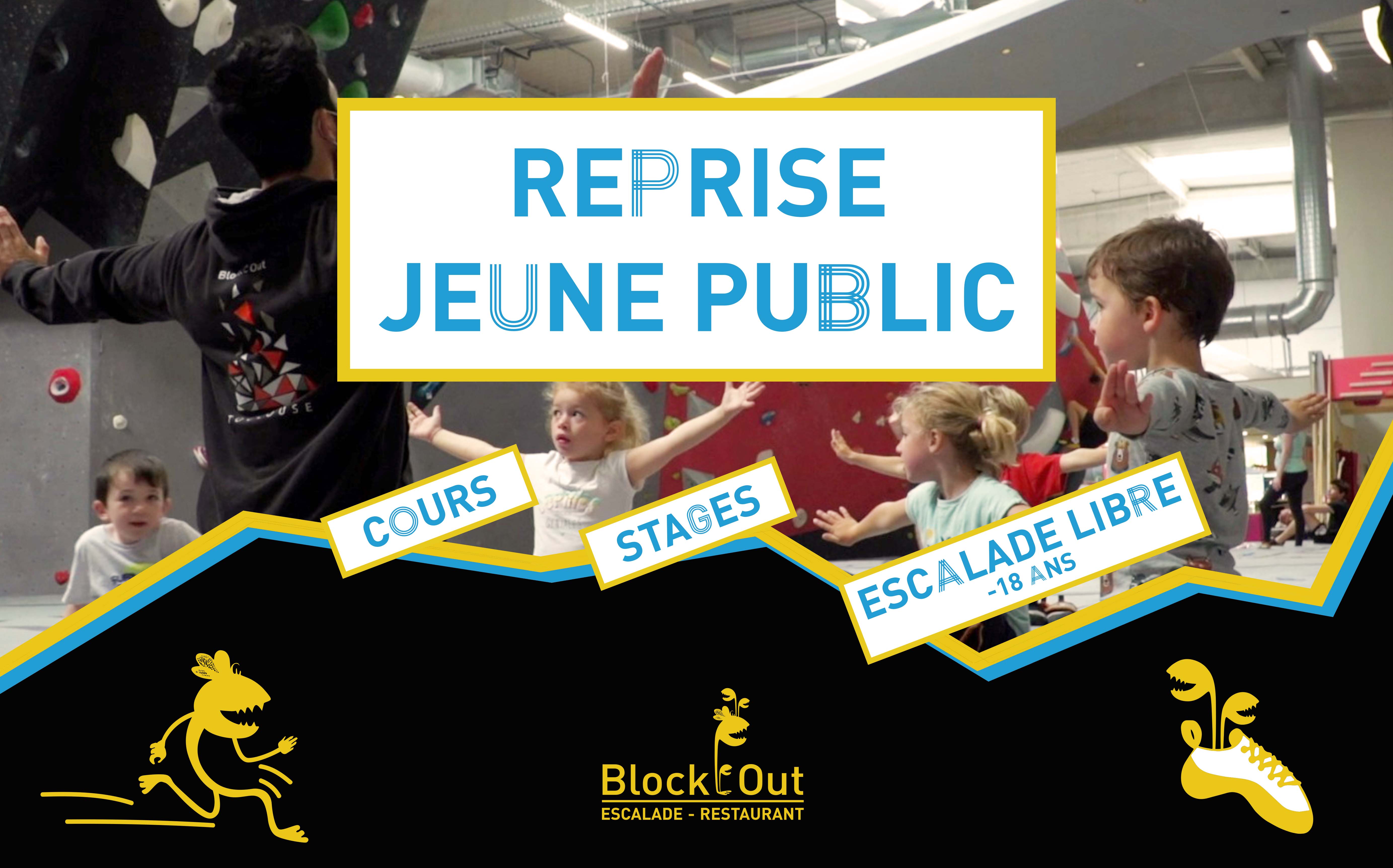 Votre salle d'escalade Block'Out rouvre pour le jeune public !